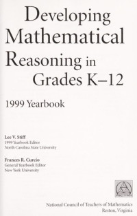 DEVELOPING MATHEMATICAL REASONING IN GRADE K-12