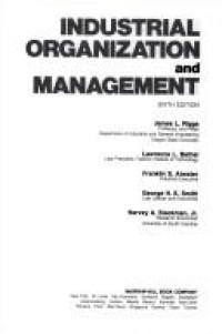 INDUSTRIAL ORGANIZATION AND MANAGEMENT