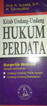 KITAB UNDANG-UNDANG  HUKUM PERDATA