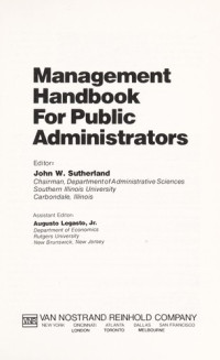 MANAGEMENT HANDBOOK FOR PUBLIC ADMINISTRATIONS