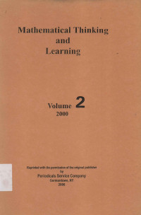 MATHEMATICAL THINKING AND LEARNING II