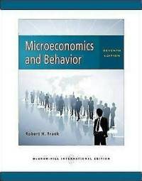 MICROECONOMICS AND BEHAVIOR SEVENTH EDITION