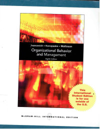 ORGANIZATIONAL BEHAVIOR AND MANAGEMENT : EDISI 8