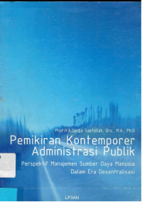 PEMIKIRAN KONTEMPORER ADMINISTRASI PUBLIK