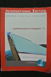 QUANTITATIVE ANALYSIS FOR MANAGEMENT EIGHT EDITION : INTERNATIONAL EDITION