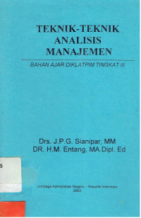 TEKNIK-TEKNIK ANALISIS MANAJEMEN